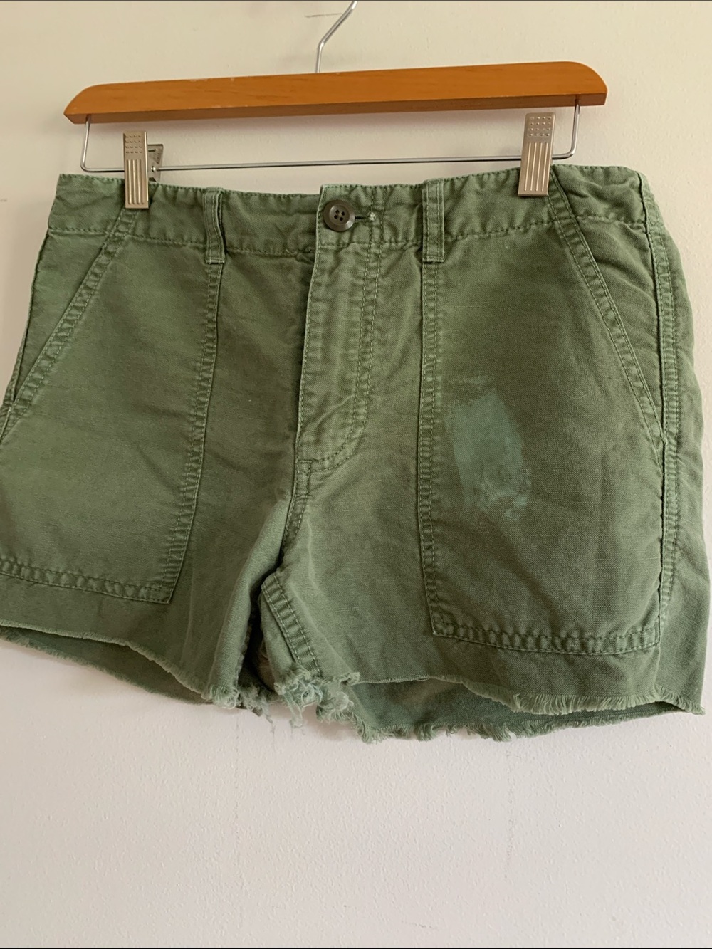 J.Crew Olive Green Utility Chino Shorts Womens Size 4